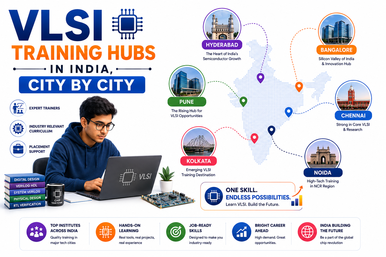 VLSI Training Hubs in India, City by City