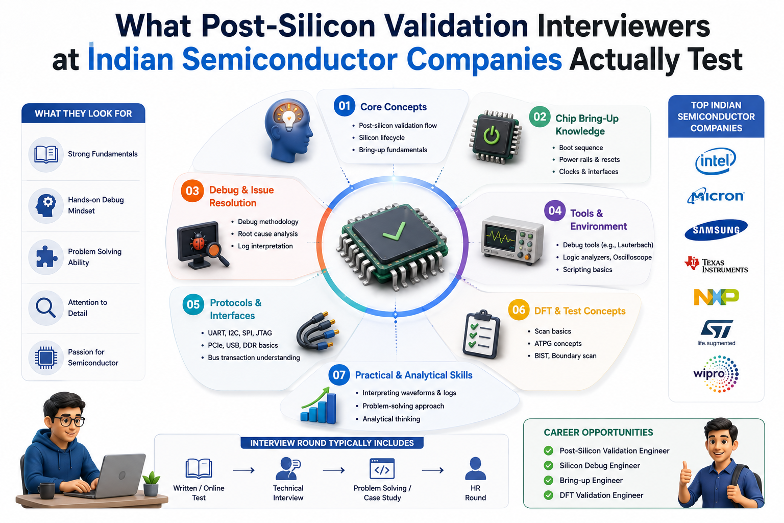 What Post-Silicon Validation Interviewers at Indian Semiconductor Companies Actually Test