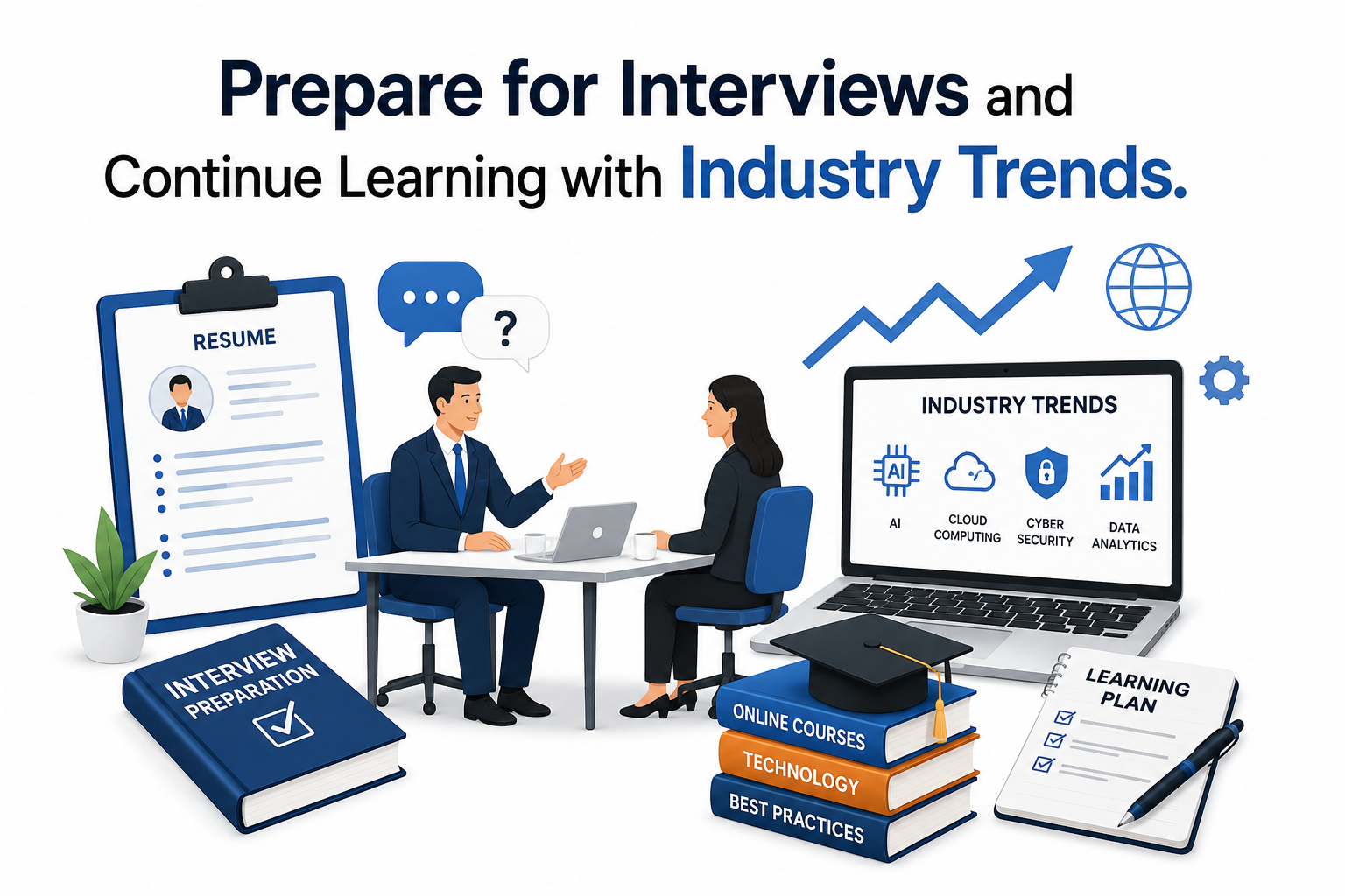 Prepare for Interviews and Continue Learning with Industry Trends
