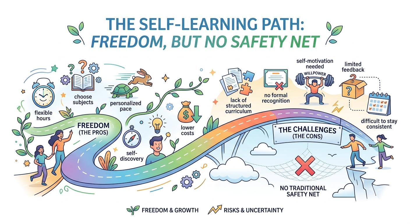 The Self-Learning Path: Freedom, But No Safety Net