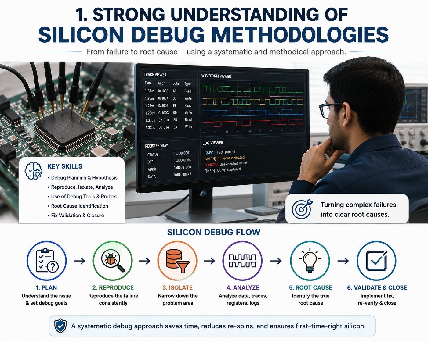 Strong Understanding of Silicon Debug Methodologies