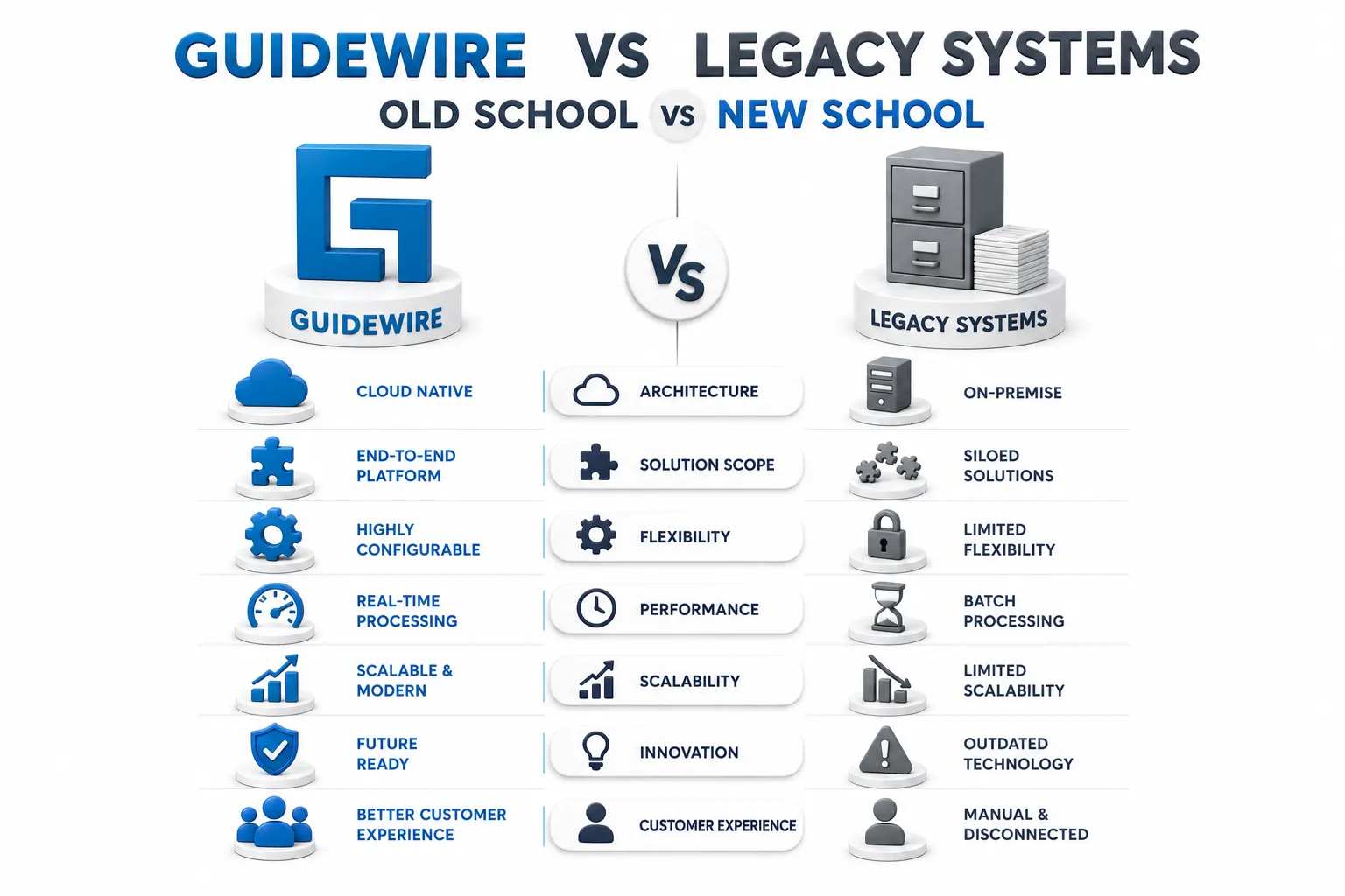 Guidewire vs Legacy Systems: Old School vs New School