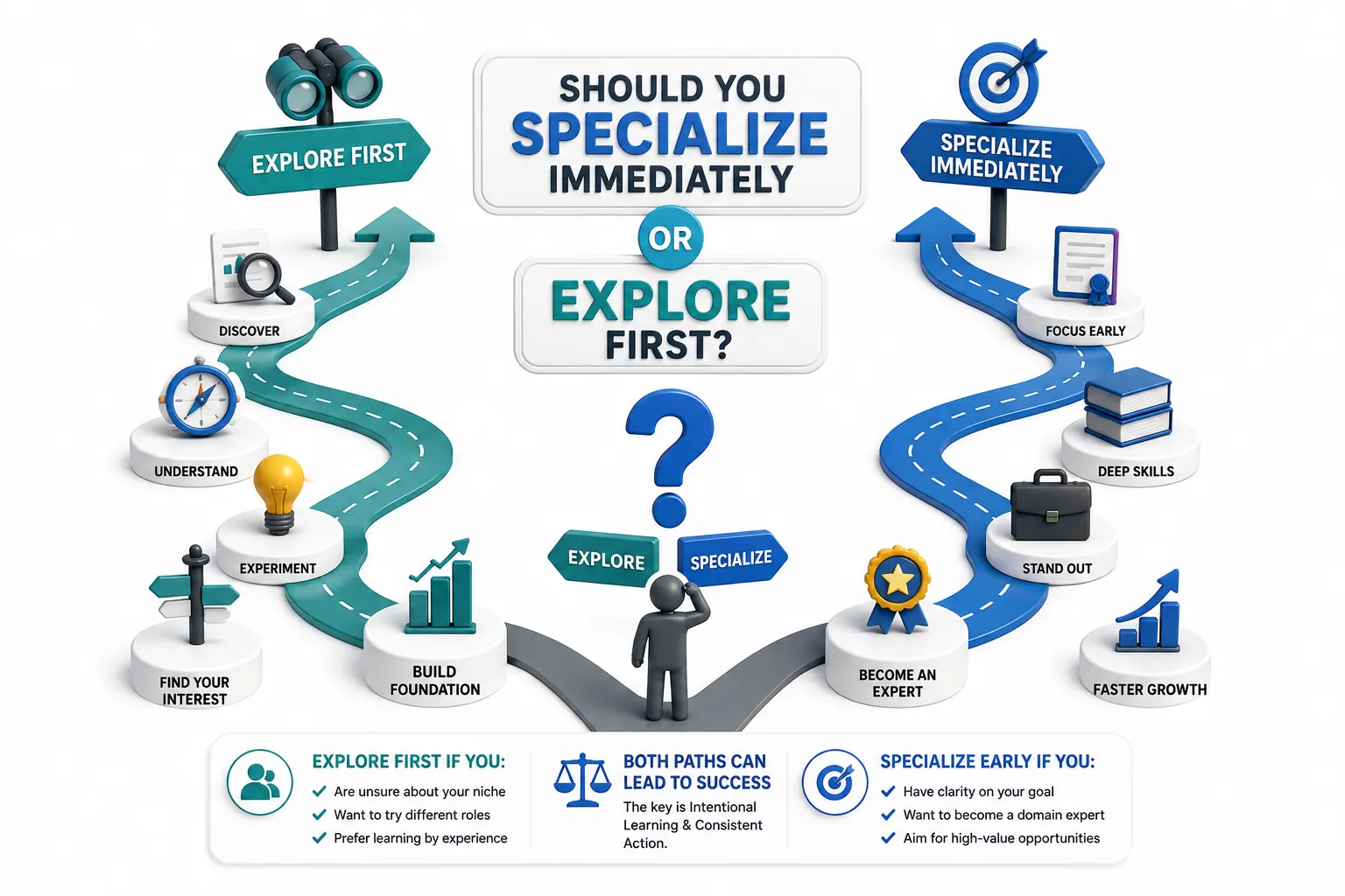 Should You Specialize Immediately or Explore First?