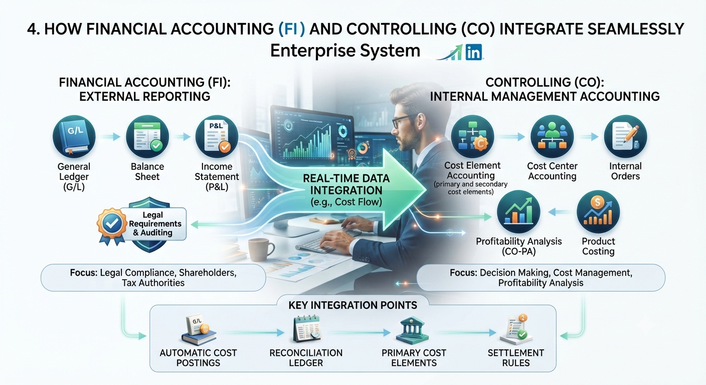How Financial Accounting (FI) and Controlling (CO) Integrate Seamlessly