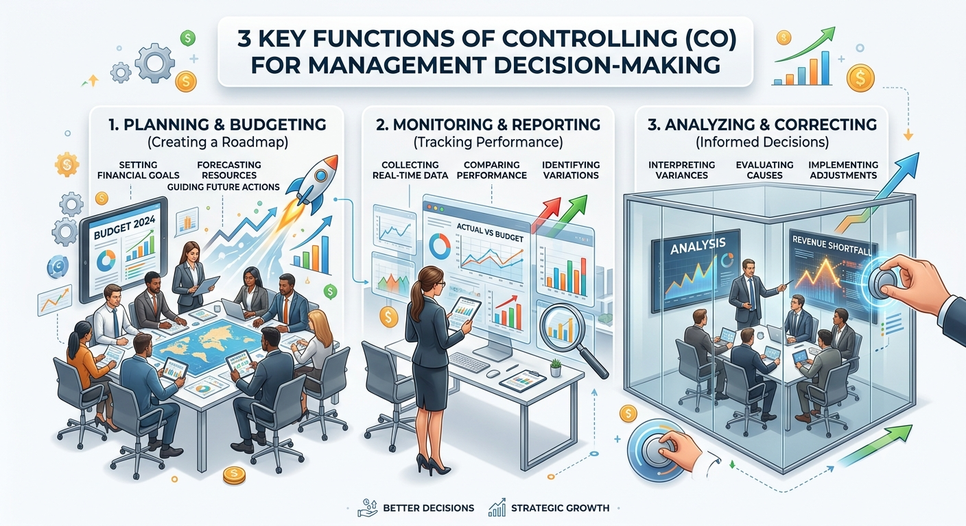 Key Functions of Controlling (CO) for Management Decision-Making