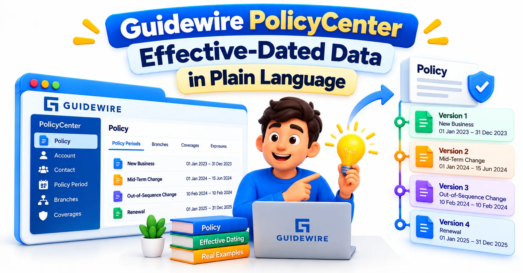 Guidewire PolicyCenter Effective-Dated Data in Plain Language