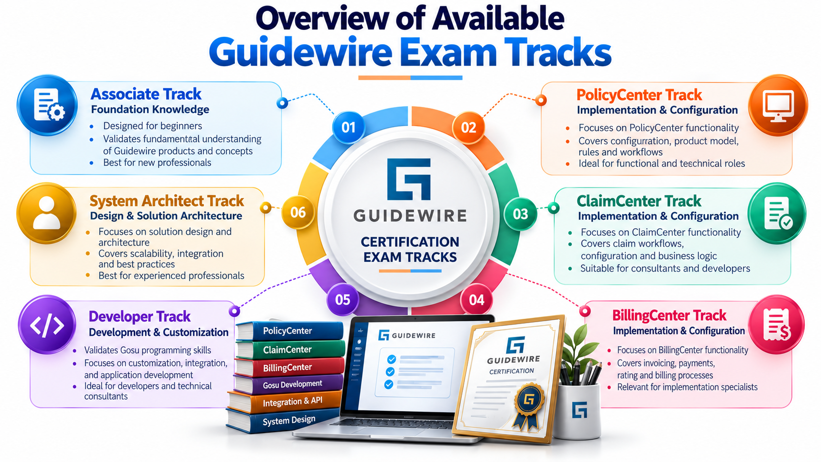 Overview of Available Guidewire Exam Tracks