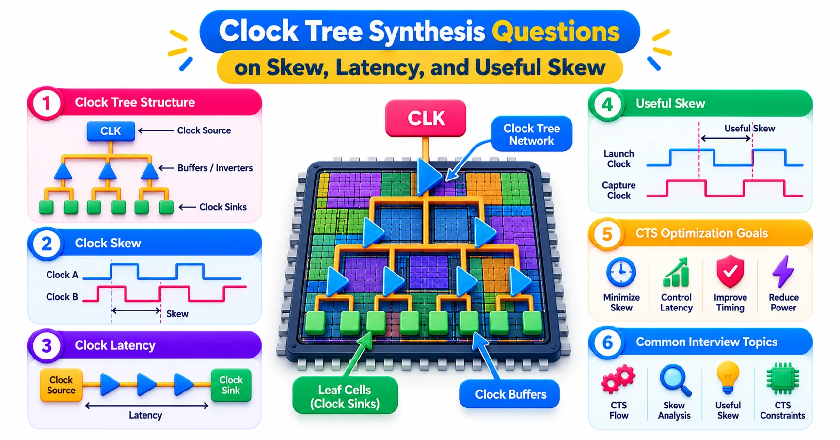 Clock Tree Synthesis Questions on Skew, Latency, and Useful Skew