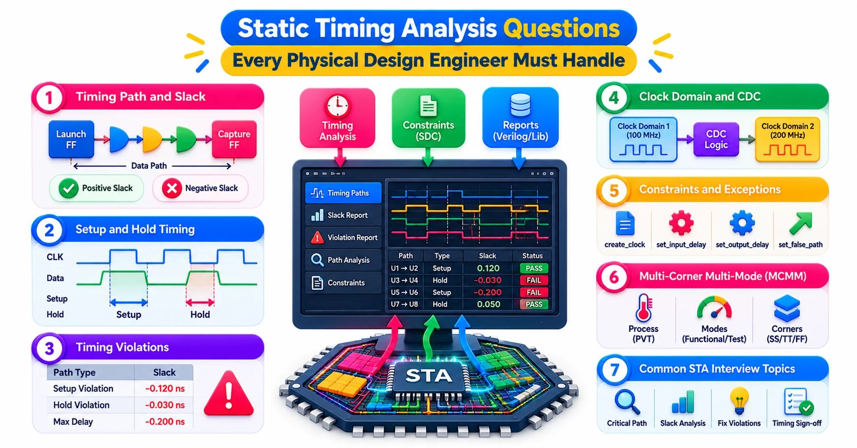 Static Timing Analysis Questions Every Physical Design Engineer Must Handle